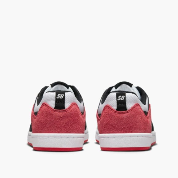 Nike SB Alleyoop Suede Low Top Mens Skate Shoes Black White Red - Picture 6 of 10